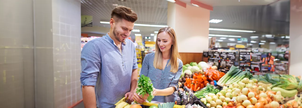 Spesa sana al supermercato