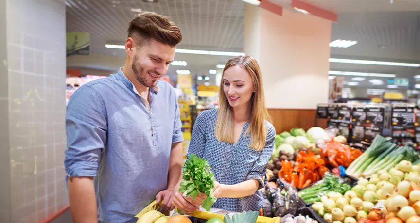 Spesa sana al supermercato