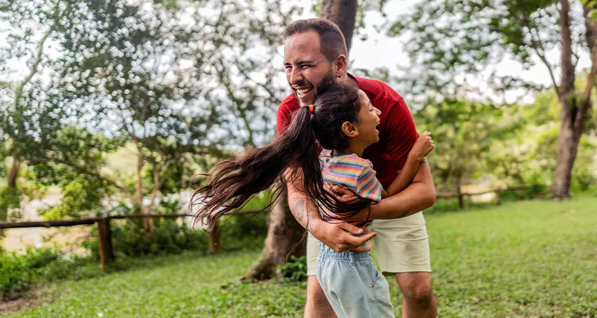 Famiglia si diverte con benefit aziendali